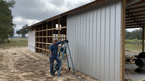 pole metal siding installation